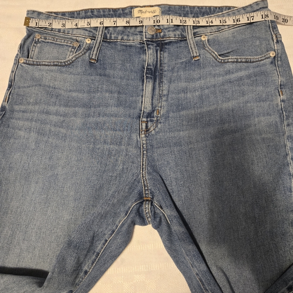 Madewell The High Rise Slim Crop Boy Jeans Size 33 Color Blue - Picture 7 of 14